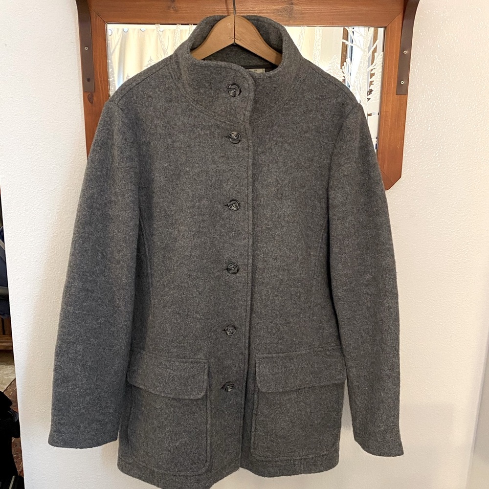 Grey L.L. Bean Military Jacket